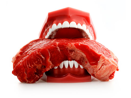 teeth-bite-meat